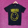 Nirvana Nevermind Smiley Promo Grunge Rock T-shirt S