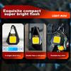 LED COB Keychain Light 200mAh Camping Pocket Lamp IPX4 Waterproof Handheld Emergency Light with Hook for Camping Fishing Walking