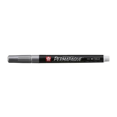 Marcador permanente - SAKURA - Permapaque fino - Color plata - Punta fina - Indeleble
