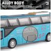 1/64 Children's Bus Alloy Model with Sound & Light Features - Fun & Interactive - Ideal for Playtime, Learning, Or Decorating