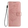 Suitable for iPhone 17 PRO Embossed Large Butterfly Case, Apple 15/16, Samsung S25U Card Slot Flip Leather Case