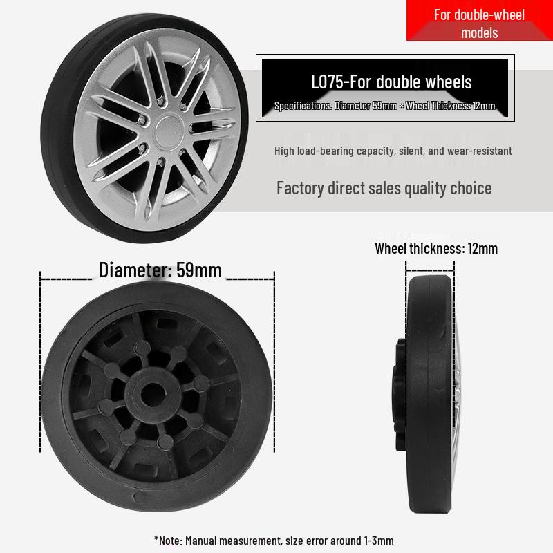 Universal Wheel Replacement for Luggage Suitcase: Leather Caster Rubber Roller Rim Repair Accessories