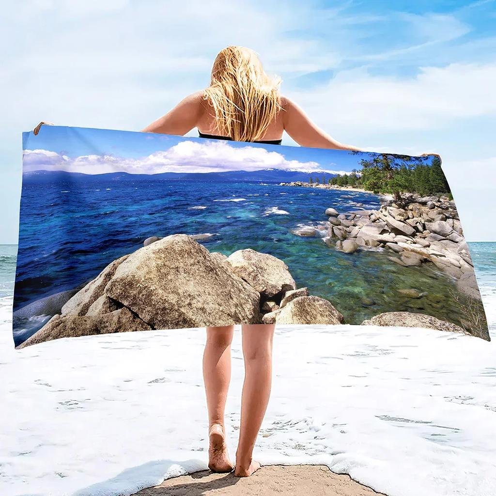 Baikal Beach Towel Microfiber Oversized Travel Towels Lightweight Super Absorbent Compact Beach Accessories Quick Dry Pool Towel