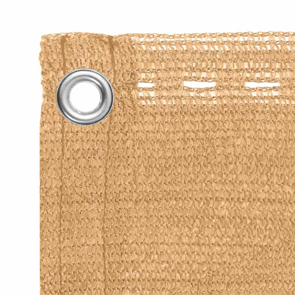 Balcony Privacy Screen Sand 90 X 300 Cm HDPE and Aluminum