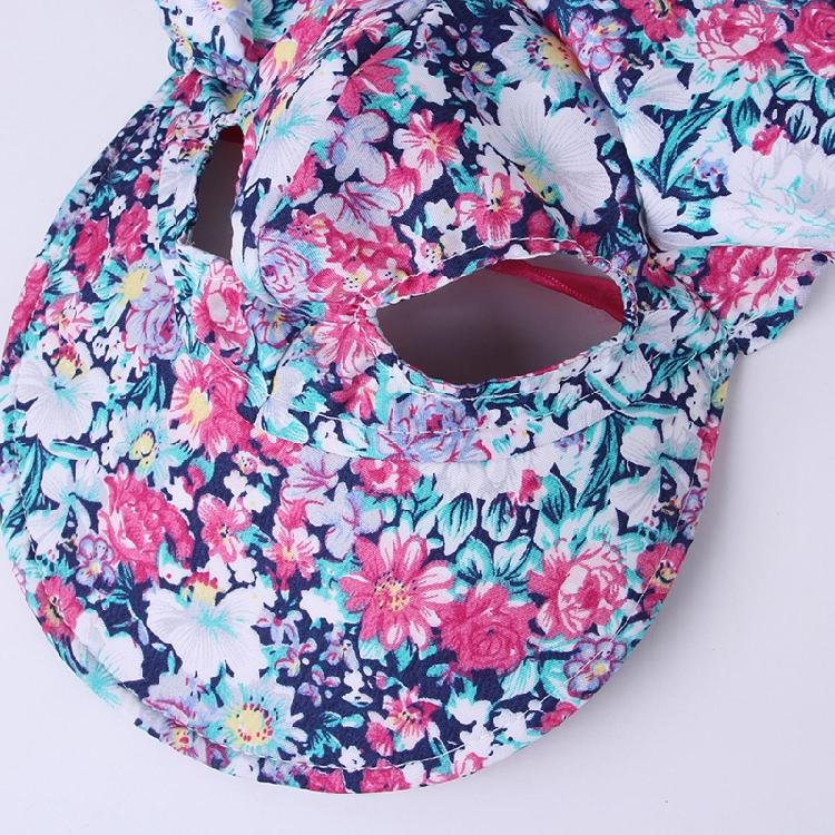 Large Brim Pet Cap Eye for Protection Outdoor Cap for w/Ear Hole Adjustable Prin