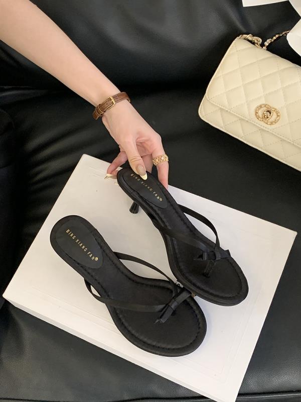 Fashion Low Shoes Rome Fabric Hoof Heels PU Silk Shoes Low Silk Hoof Heels Rome Fabric