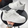 2025 New Aerating Plate Shoes Men's Fashionable All-Matching Platform White Shoes Sports Casual Borad Shoes Fashionable Shoes