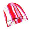 Organic Pink and Red Wavy Stripe Pattern Bold and Summery Modern Adult Beanie Designed To with Laid Back Street Style or Elevate Simple Outfits with U