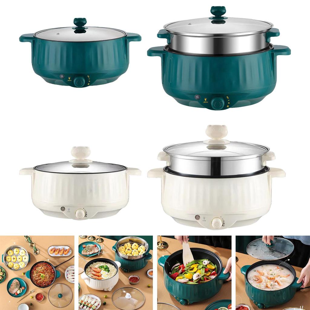 Electric Pots Nonstick Multifunctional 3 Gear Household 1.7L Kitchen Cooking Appliances for Fry Dumpling Porridge Steak Noodles