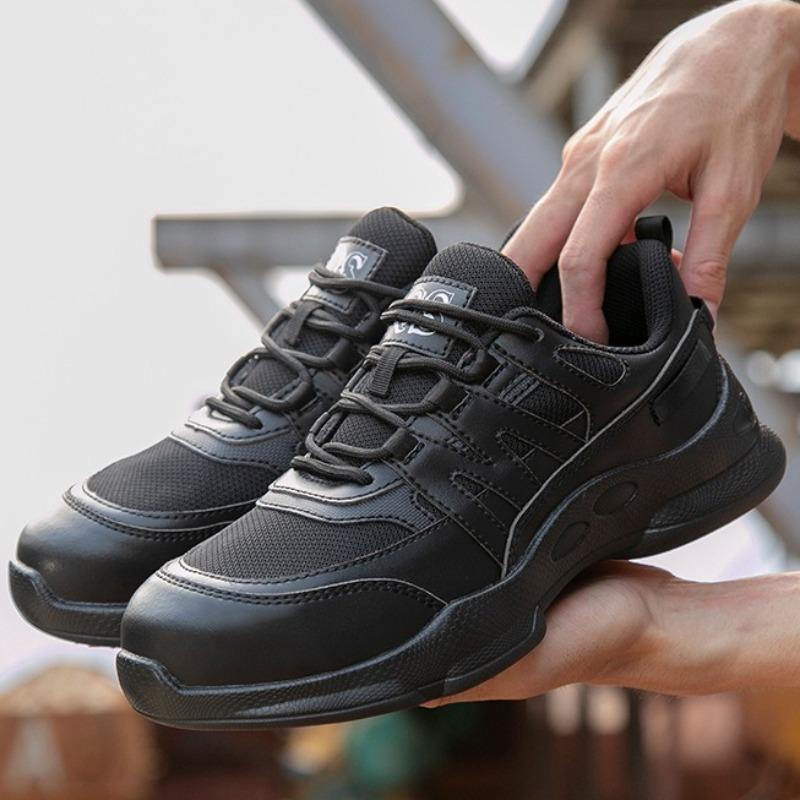 Safety Men Labor Shoes 2025 Autumn Indestructible Puncture-Proof Steel-Toe Men Hiking Sneakers Outdoor Wear-resistant Work Shoes
