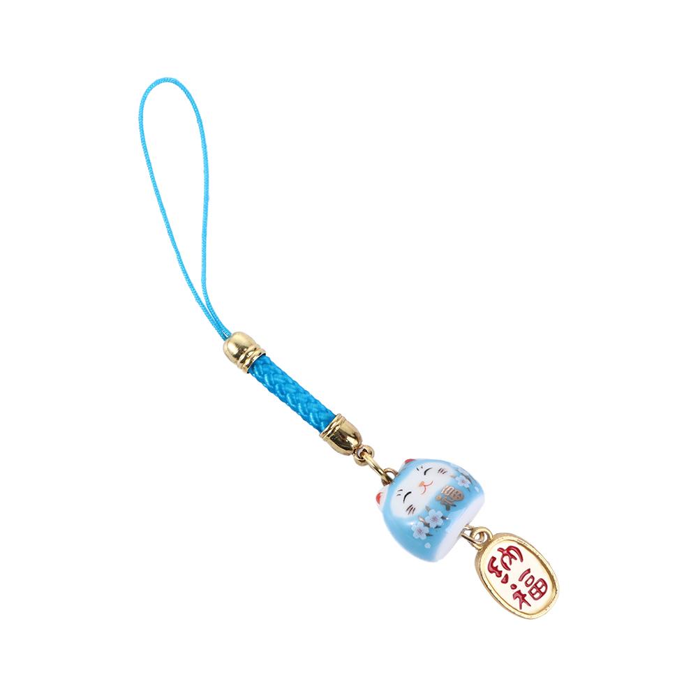 Keychain Good Luck Phone Pendant Bag Pendant Phone Charm Lucky Cat Lanyard Mobile Phone Straps Phone Lanyards Phone Hang Rope