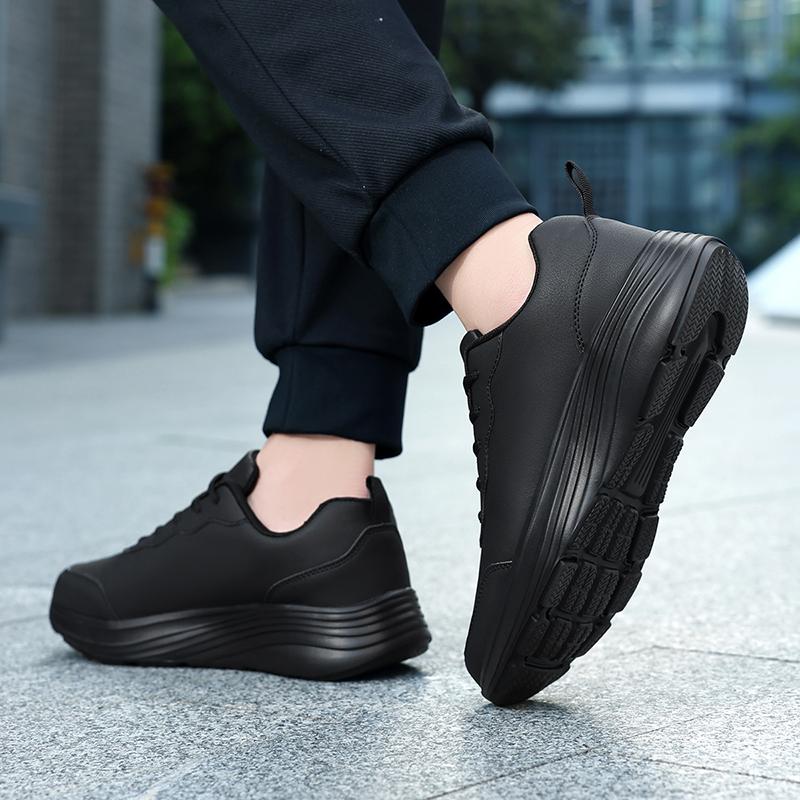 Modische Leder Herren Freizeitschuhe Wasserdichte Laufschuhe Herren Abriebfeste Herren Sportschuhe zum Gehen Zapatillas Deportivos Hombre