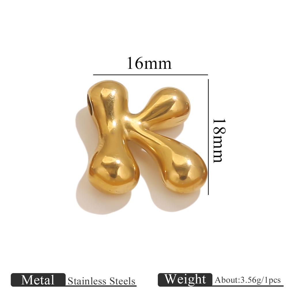 5 Stück Edelstahl 18K PVD-beschichtet A bis Z Englische Buchstaben Anhänger DIY Wasserdichter Schmuck Geschenk Handgefertigtes DIY Zubehör