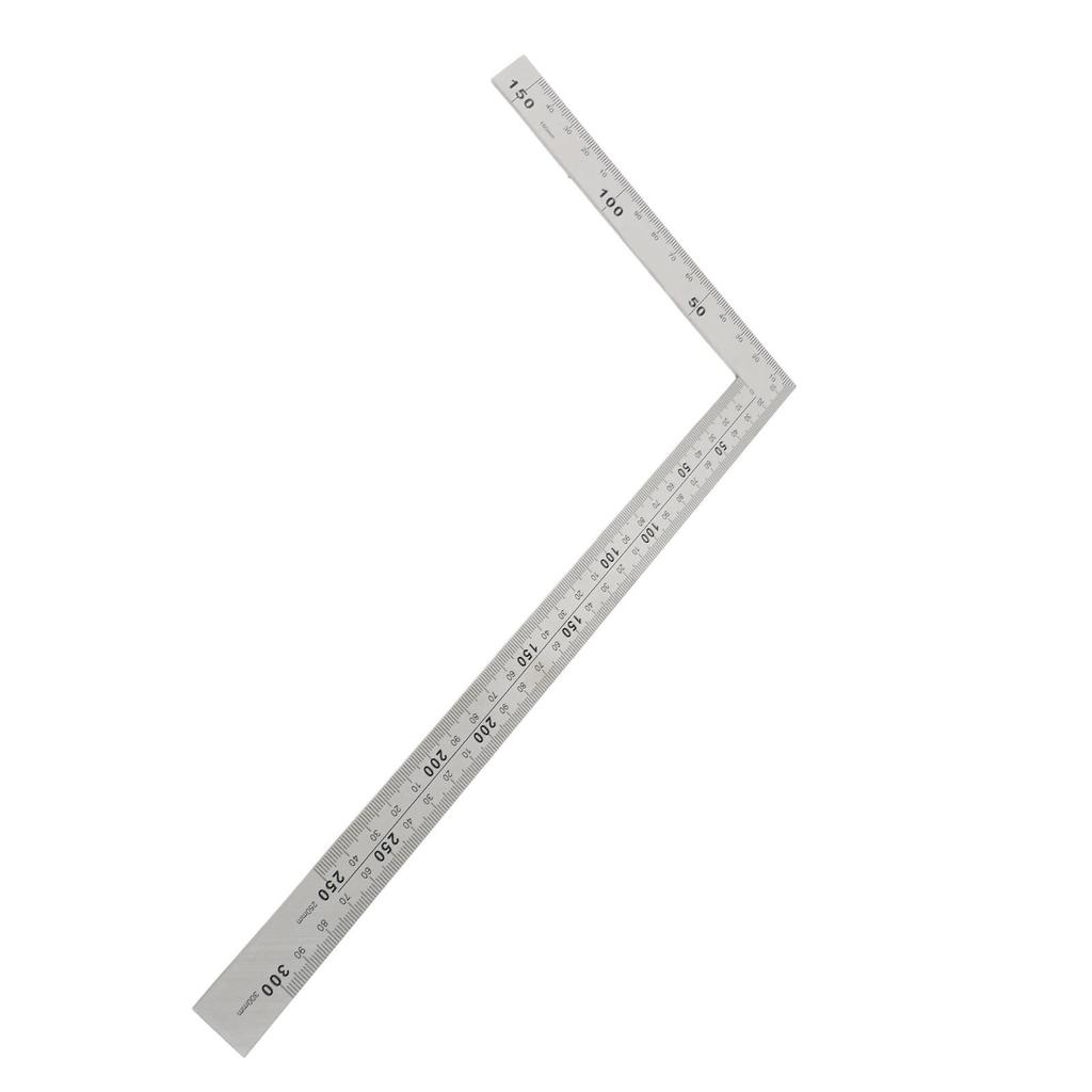 Rostfritt Stål 300x150mm 90 Graders Räta Vinkeln Linjal Mätning Verktyg (#01)