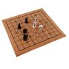 New Vintage Stereoscopic Chess Folding Imitation Leather Chess Board Chinese Traditional Chess Xiangqi Handicraft Pieces Set