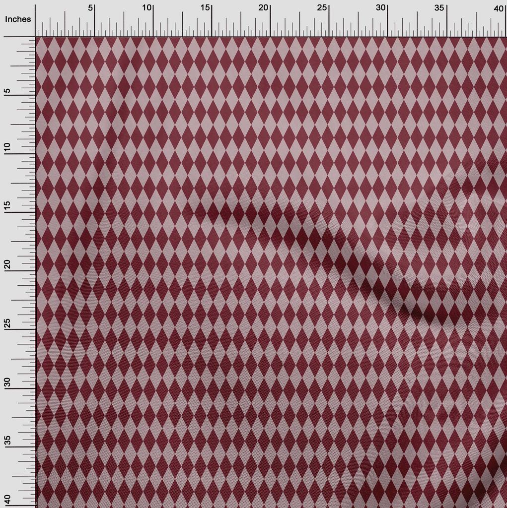 oneOone Cotton Flex Red Fabric Argyle Check Sewing Fabric By The Yard Printed Diy Clothing Sewing Supplies 40 Inch