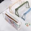 School Office Supply Students Gifts Pencil Case Zipper Pen Pouch Transparent Pencil Bag Storage Bag