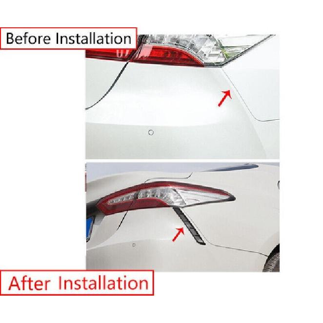 Carbon Fiber Exterior Tail Light Lamp Lower Strip Trim For Toyota Camry 2018-23