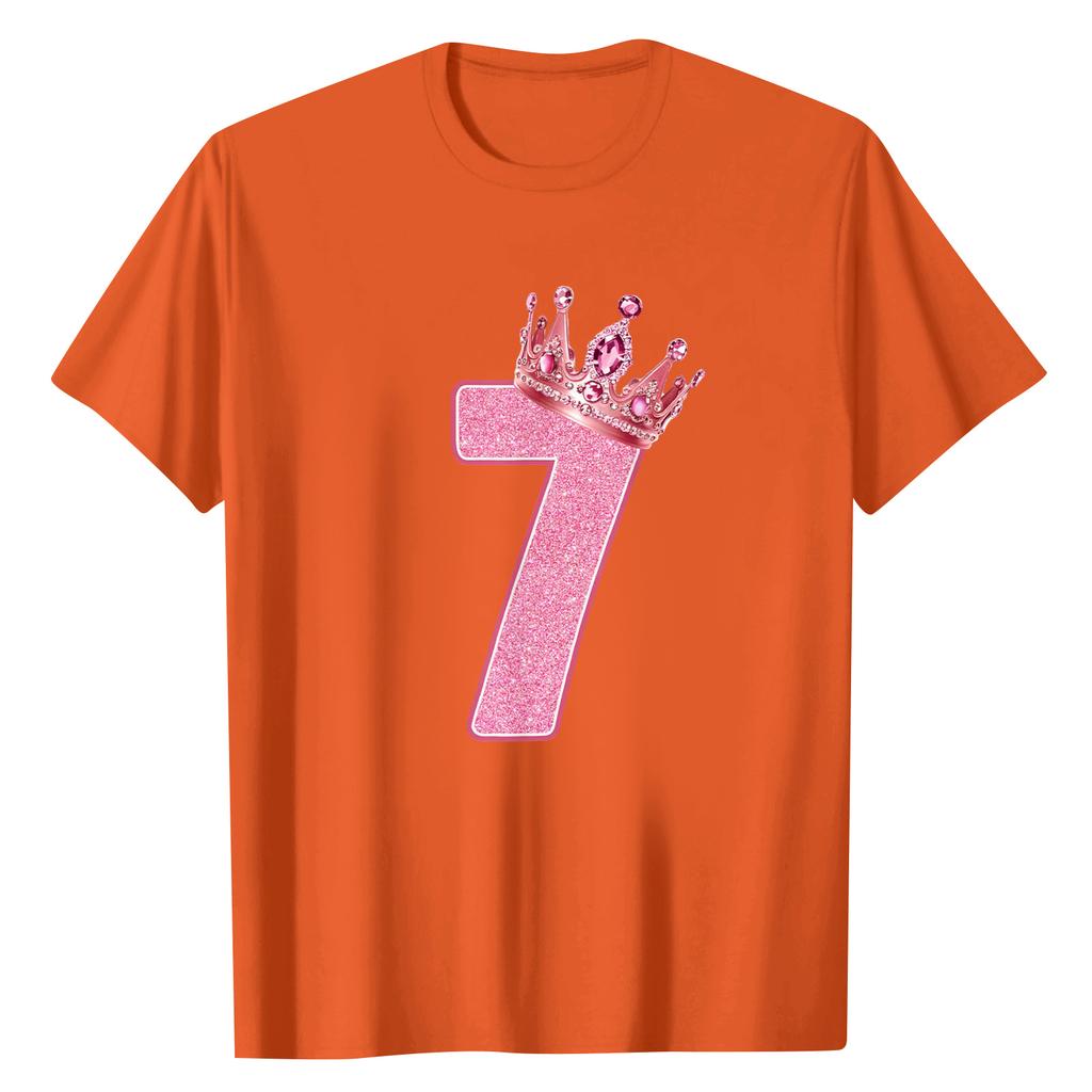 Ladies' Digital Printed Casual Round Neck Short Sleeved Top