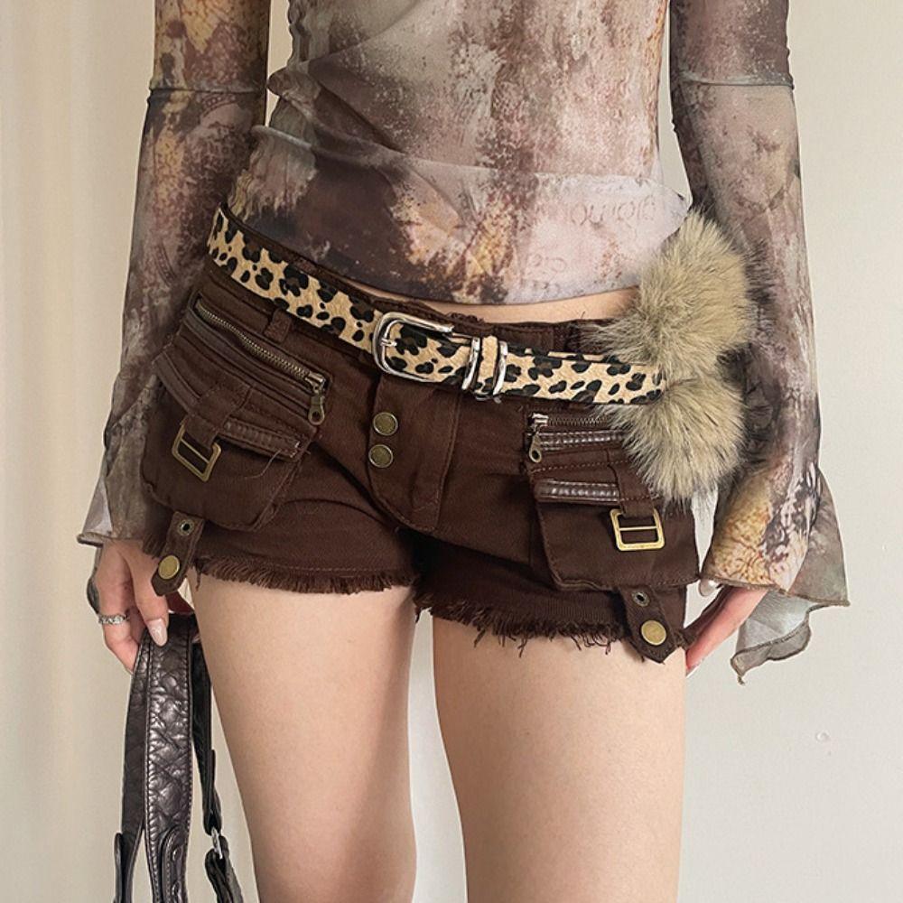 PU Leather Leather Fur Belt Faux Fur Y2K Waistband Vintage Plush Belt  Dress Decoration
