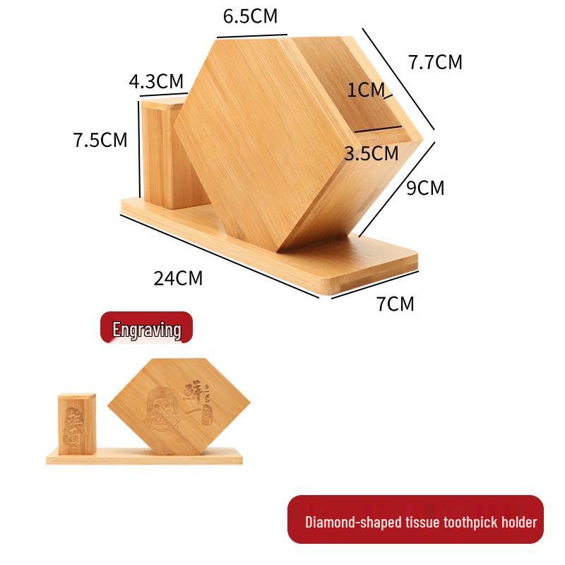 Custom Printed Wooden Napkin and Tissue Box for Restaurants and Hotels