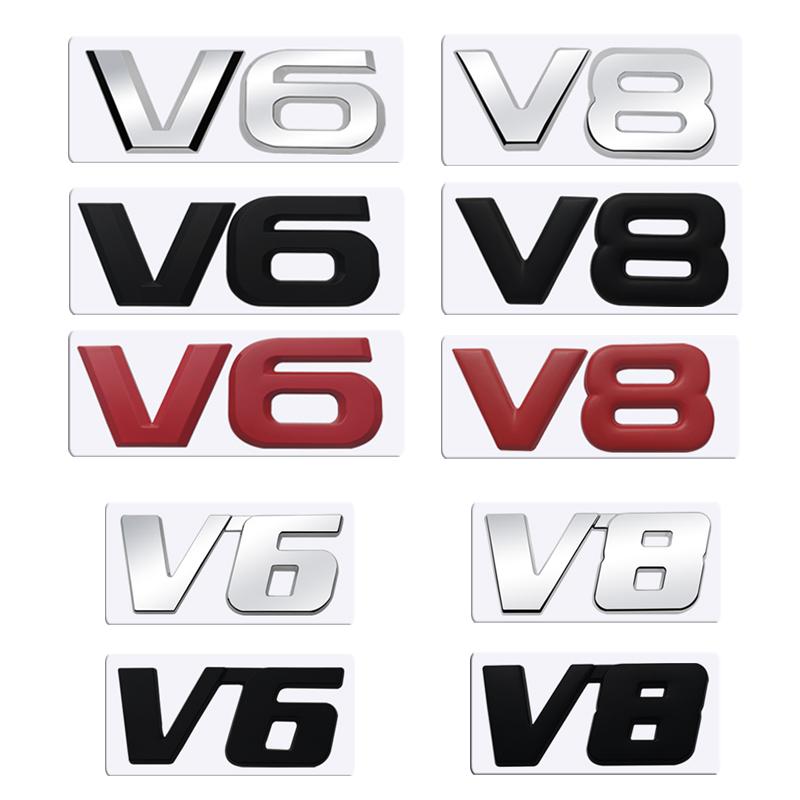 Metal 3D Badge car displacement Logo Car Rear Trunk Body Sticker Emblem