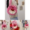 Pineapple Pup And Strawberry Bear Plush Cartoon Shoulder Bag Large Capacity Tote For Everyday Use