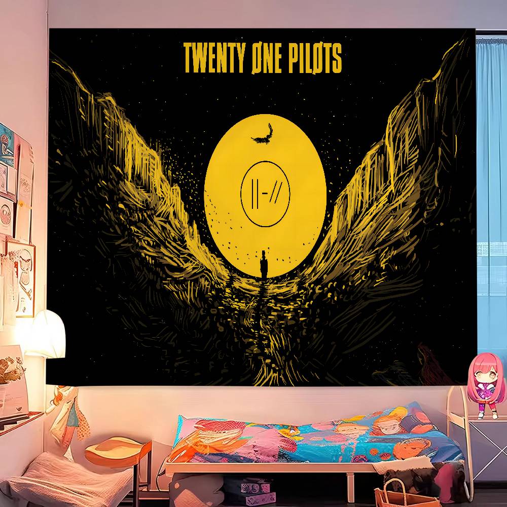 

Twenty One Pilots Cartoon Tapestry Bohemian Wall Tapestries Mandala Home Decor 74x94cm(29x37in)