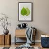 Mitchy Art Leaf Hugging A3 Canvas Panel Painting Black Frame 32x43cm Interior