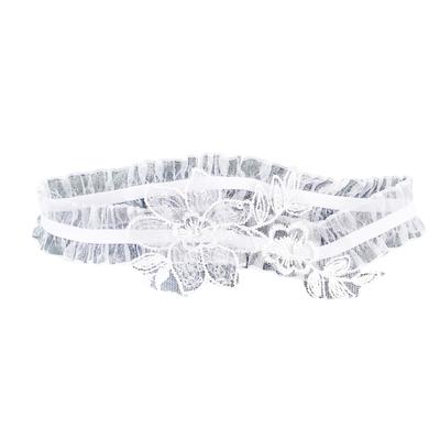 Lace Flower Leg Garter For Women Adjustable Elastic Thigh Band Elegant Accessory Bride Garter For Wedding Ceremony