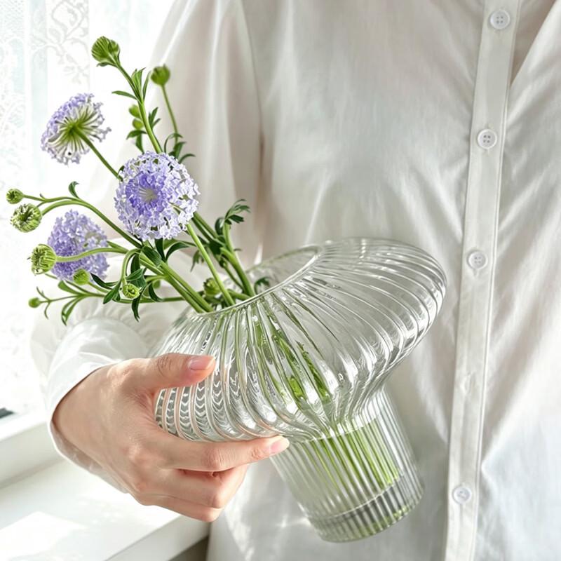 Nordic Striped Glass Vase