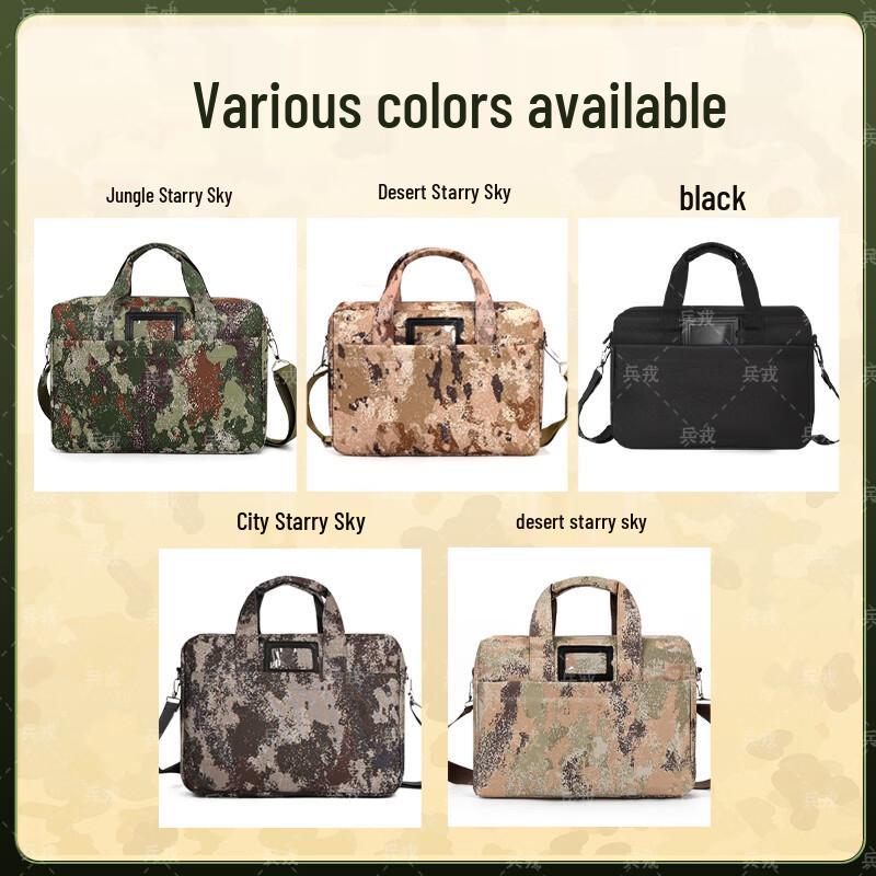 BingRong Large Capacity Camouflage Laptop Briefcase