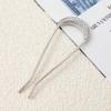 Retro High-End Rhinestone U-Shaped Hairpin, Women'S Jewelry, Back Of The Head, Ball Head, Disc Hair Artifact, Plug Comb, Simple Hair Accessories