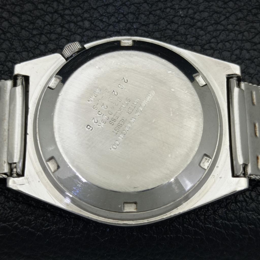 Citizen AUTOMATICKÉ 8200 VINTAGE JAPONSKÉ PÁNSKÉ HODINKY S MODRÝM CIFERNÍKEM a500258-2 R151b-a500258