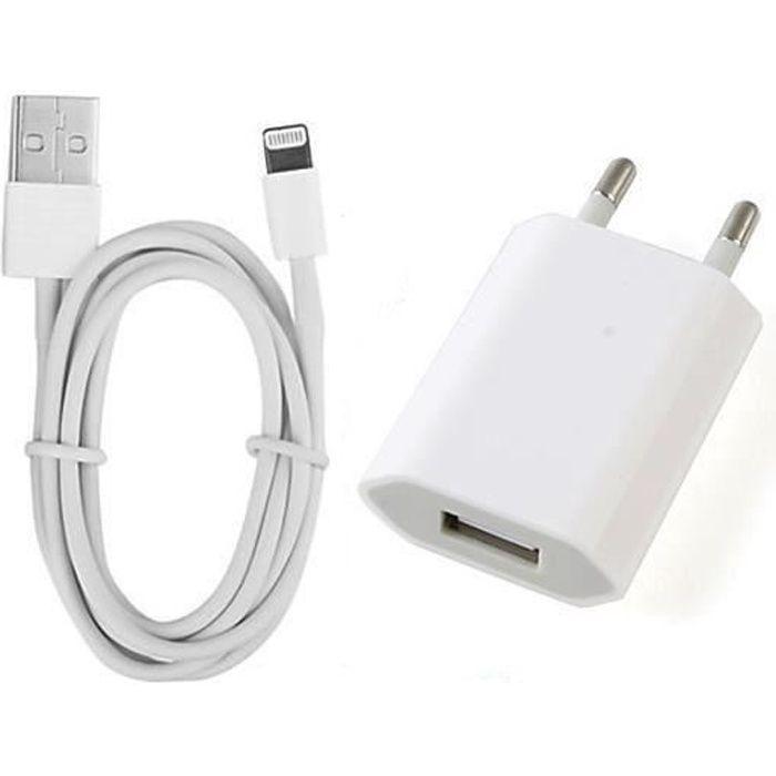 Chargeur Secteur et Cable USB pour iPhone 6/6 Plus