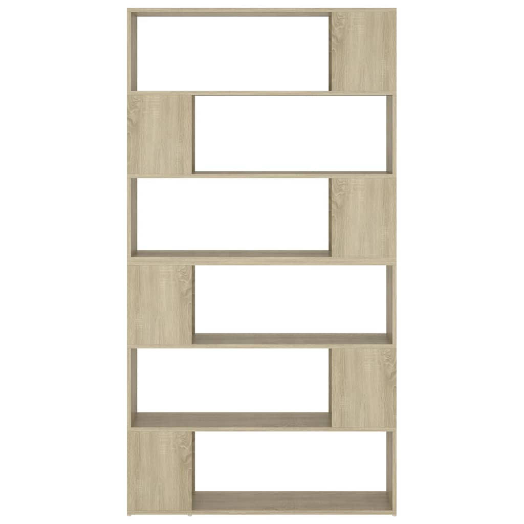 Bookshelf Room Divider Sonoma Oak 100 x 24 x 188 cm