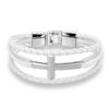 European and American Cowhide Woven Cross Bracelet, Fashion Trend T Buckle Strap 2026