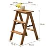 Bamboo Foldable 3-Step Ladder Stool