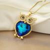 Crystal Owl Necklace for Women Creative European AmericanJewelry Accessory Gift