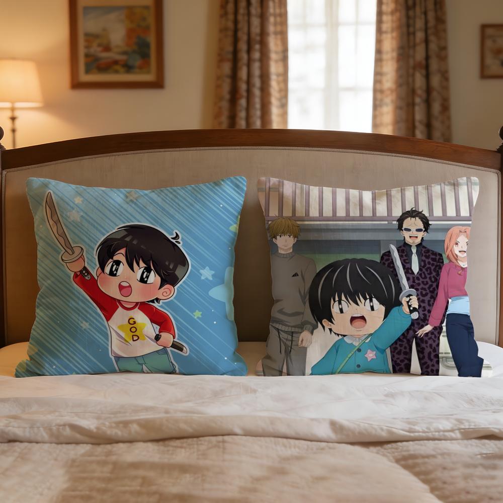 Anime Kotaro Lives Alone Cushion Cover 1Pcs Decorative Covers Soft Cushion Case For Sofa Couch Decor 40X40 45X45 Pillowcases