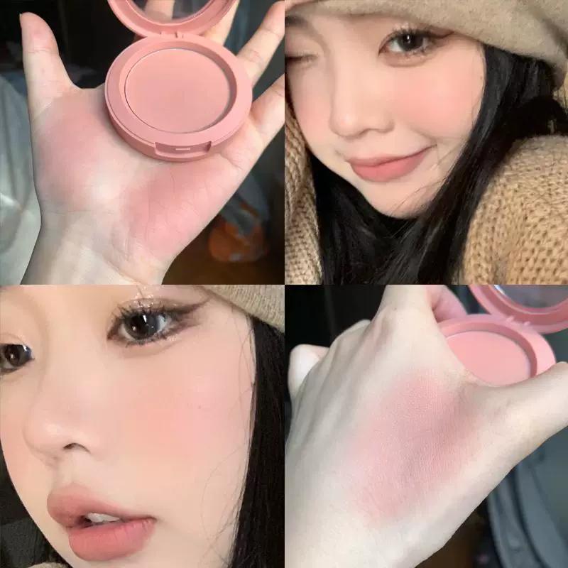 Super Niche Light Blush! Low Saturation Versatile Gray Pink Soft Mist Be02 Matte Contouring Color Gentle for Female Students