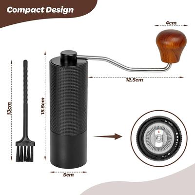 Manuelle Kaffeemühle Handkurbel Kaffeemühle für Espress Tragbare Kaffeemühle für Camping und Reisen