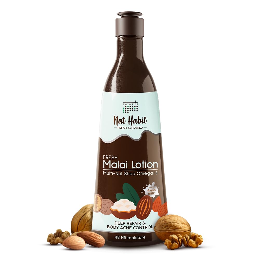 

Fresh Whipped Body Lotion, Multi-Nut Shea Omega 3, For Deep Skin Repair, Hydration, Body Acne Control & 48 Hours Moisture, 250 ml (Pack of 1) 250 ML