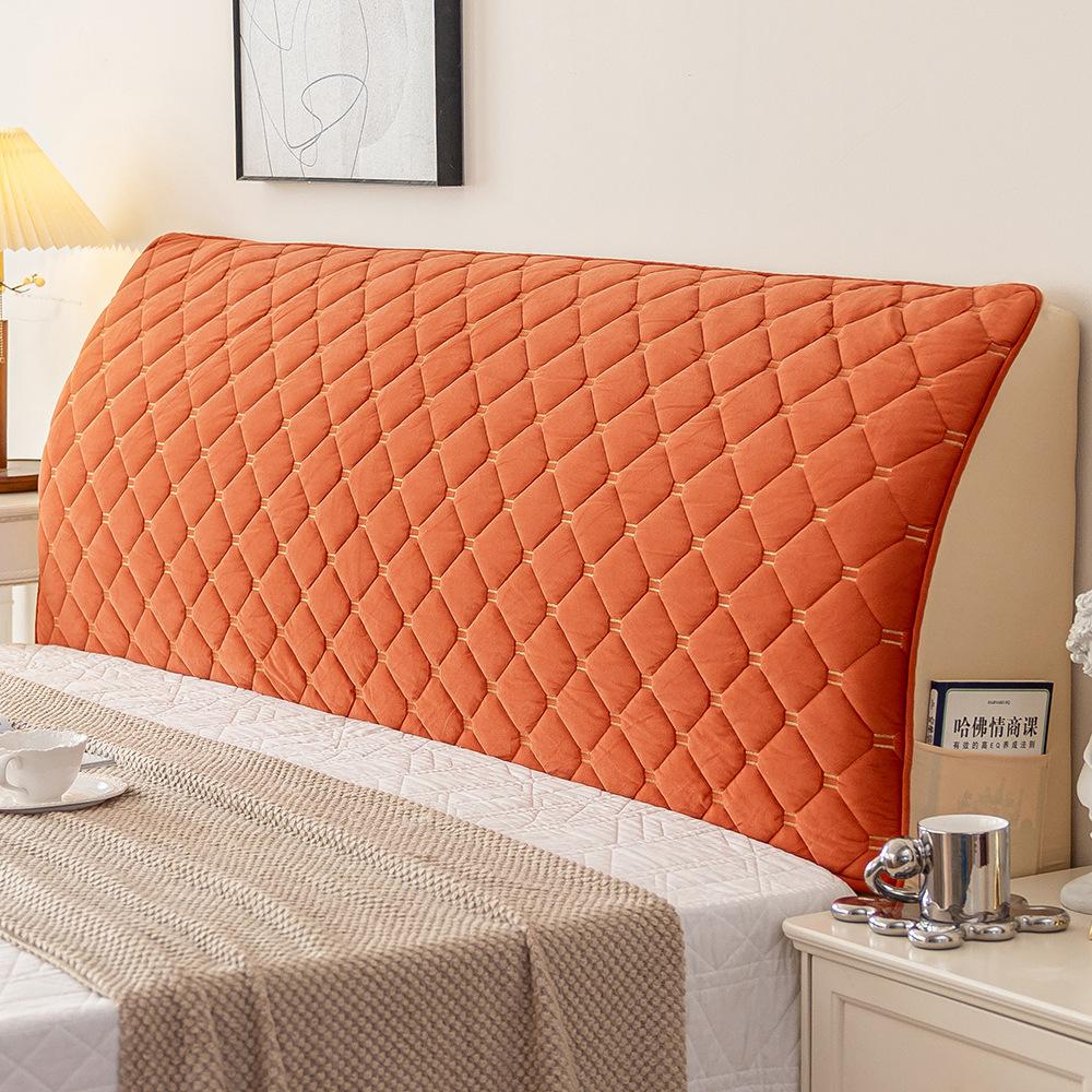 Verdickte Bettkopfabdeckung Nordische Weiche Kopfteilabdeckungen Einfarbige Waschbare Bettkopfabdeckung Schlafzimmer Rückenlehne Staubschutzabdeckung