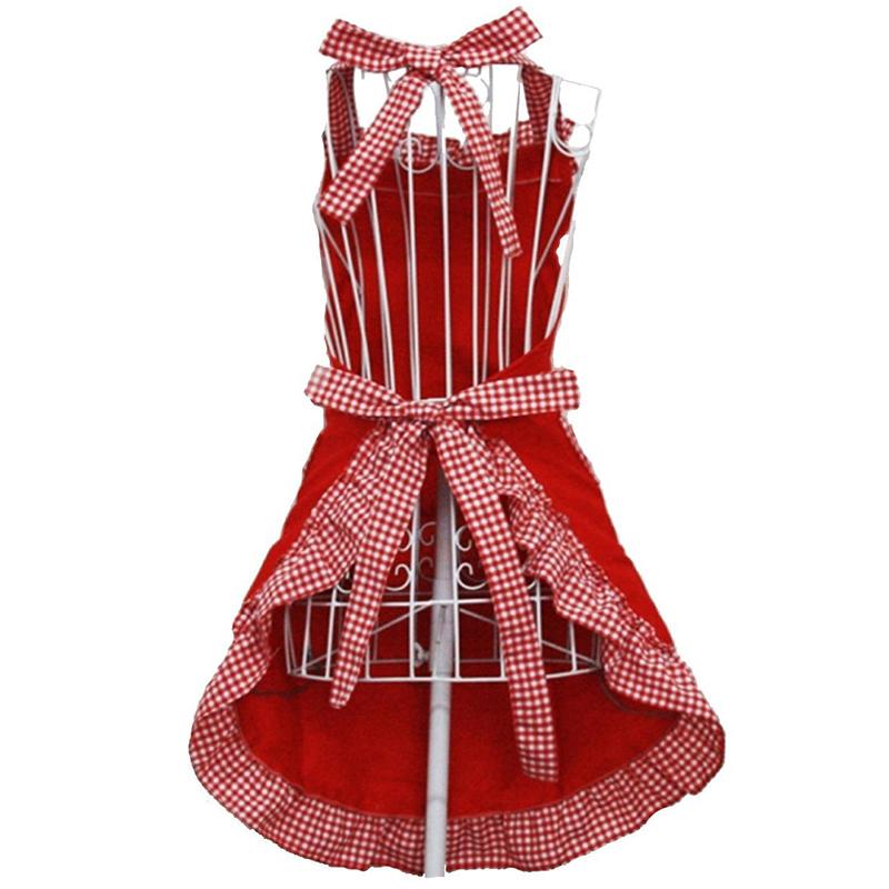 Uniform Apron Stain Resistant Adjustable Plaid Bow Swing Lace Apron Amazon Source