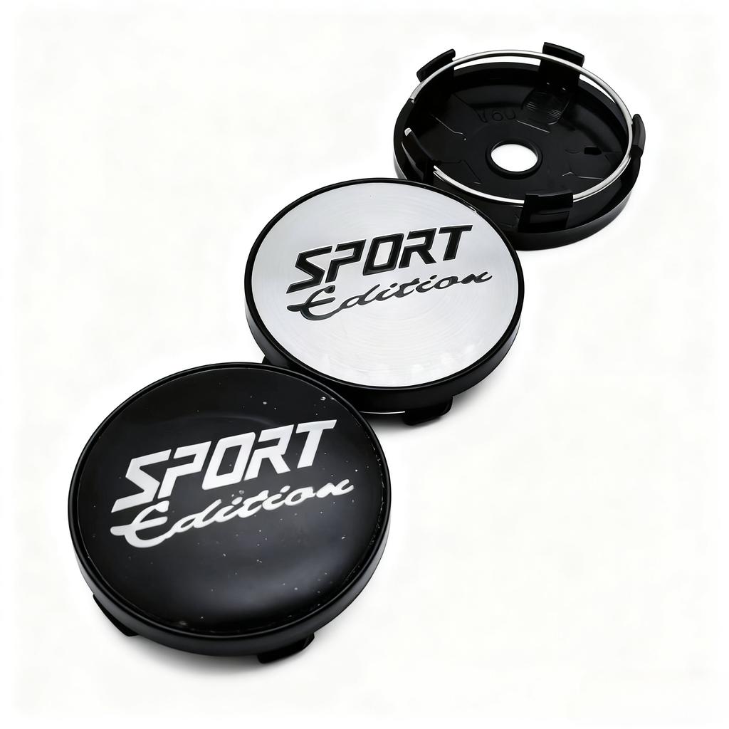 4pcs SPORT Edition Logo Emblem Car Wheel Center Caps 60mm 56mm Wheels Hub Centre Cap Rim Hubcaps Cover Replace Car Accessories