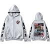Anime Male and Female Demon Killer Kamado Tanjirou Genya Eye Pattern Casual Cool Zipper Hoodie