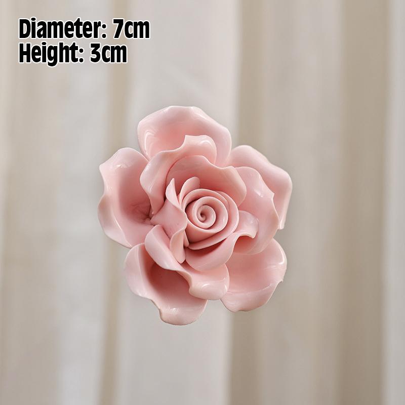 Artificial Flower Ceramic Handmade Fake Flower Art Floral Home Decor Wedding Party Prop Festivity Occasion Valentine's Day Props