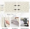 Geometric Wallpaper Peel and Stick Wallpaper Hexagon Removable Self Adhesive Gold Stripes Contact Paper Vinyl Film Decor Shelf