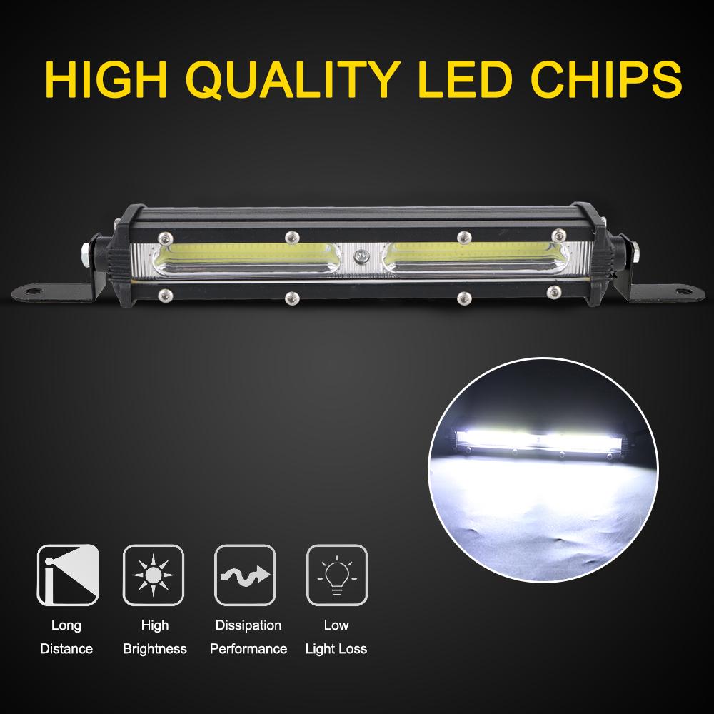 Car LED Work Light For Car Auto Truck Lorry Trailer SUV Super Bright 6500K Strip Light Light Bar 12V Spotlight